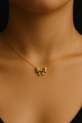 Collier Ribbon porté – acier inoxydable doré – Jewelya AG