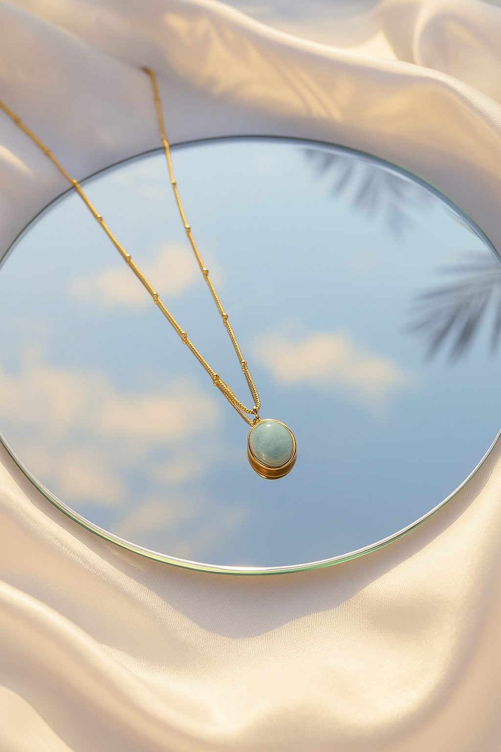 Collier Azur doré en acier inoxydable 316L – Jewelya AG