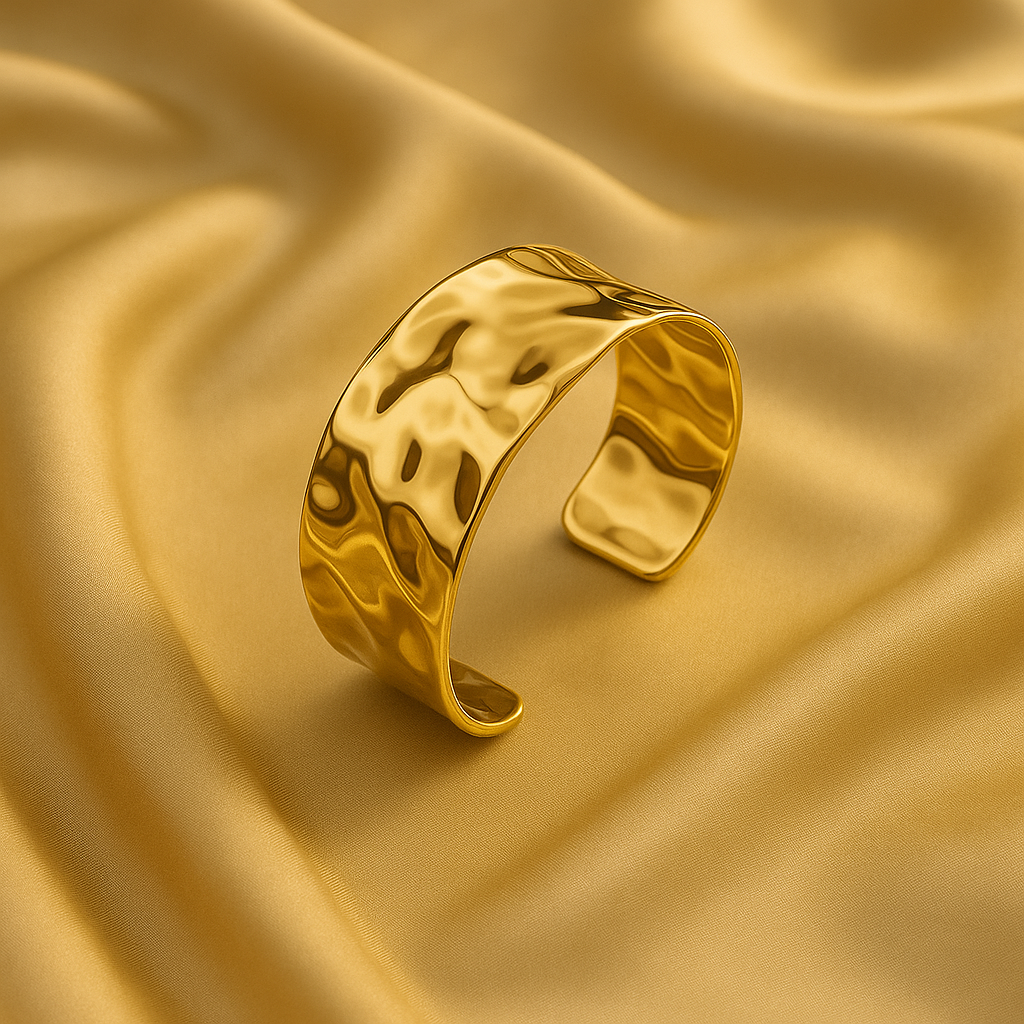 Bracelet Onda doré en acier inoxydable 316L – Jewelya AG