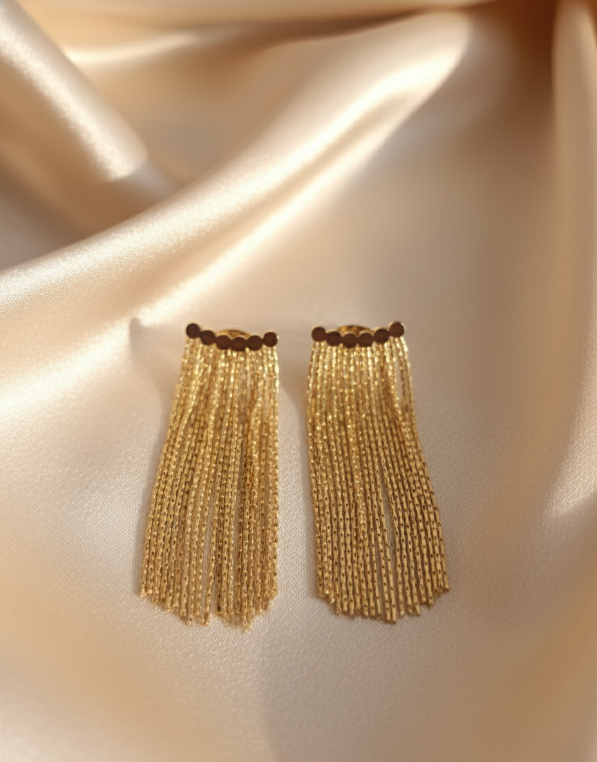 Boucles d’oreilles Vela dorées en acier inoxydable 316L – Jewelya AG